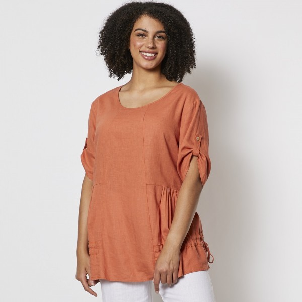 Clarity 'Lisa' Linen Blend Tie Top (#41462)