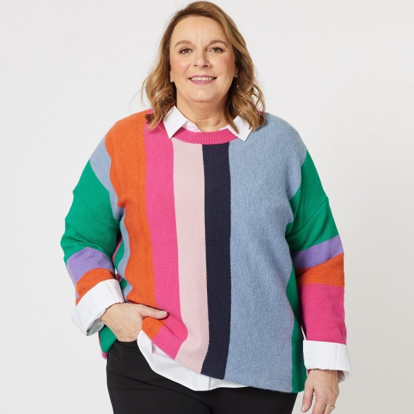 Clarity Rainbow Stripe Knit (#44189)