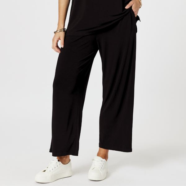 Clarity Travel Jersey Wide Leg Pant (#48405)