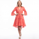 Escape by OQ 'Pure Linen' Frill Sleeve Dress (#71362)
