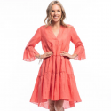 Escape by OQ 'Pure Linen' Frill Sleeve Dress (#71362)
