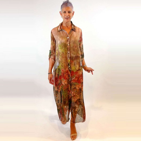 La Strada Silk Shirt Dress (#LSD24-400)