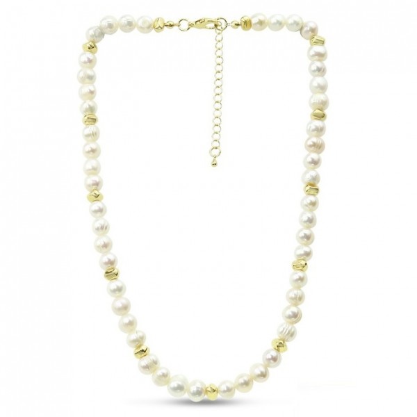 Le Château Gold Pearl Necklace (#NW132)