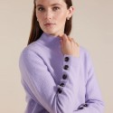 Marco Polo Button Sleeve Boiled Wool Sweater (#YTMW43524)