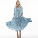 Orientique 'Kotor Blue' Midi Dress (#4136)