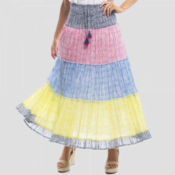 Orientique Mono Print Skirt (#4516)