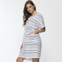 Threadz Multi Stripe Tie Waist Dress (#35221)