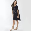 Threadz Foil Print Jersey Dress (#35386)
