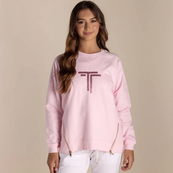 Two-T's Sequin Logo Sweatshirt (#2611)