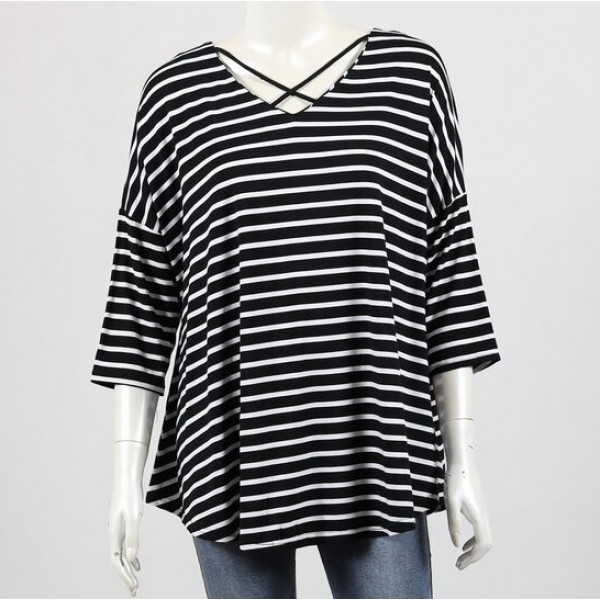 Whispers Bamboo V-Neck Top (#T2147B)